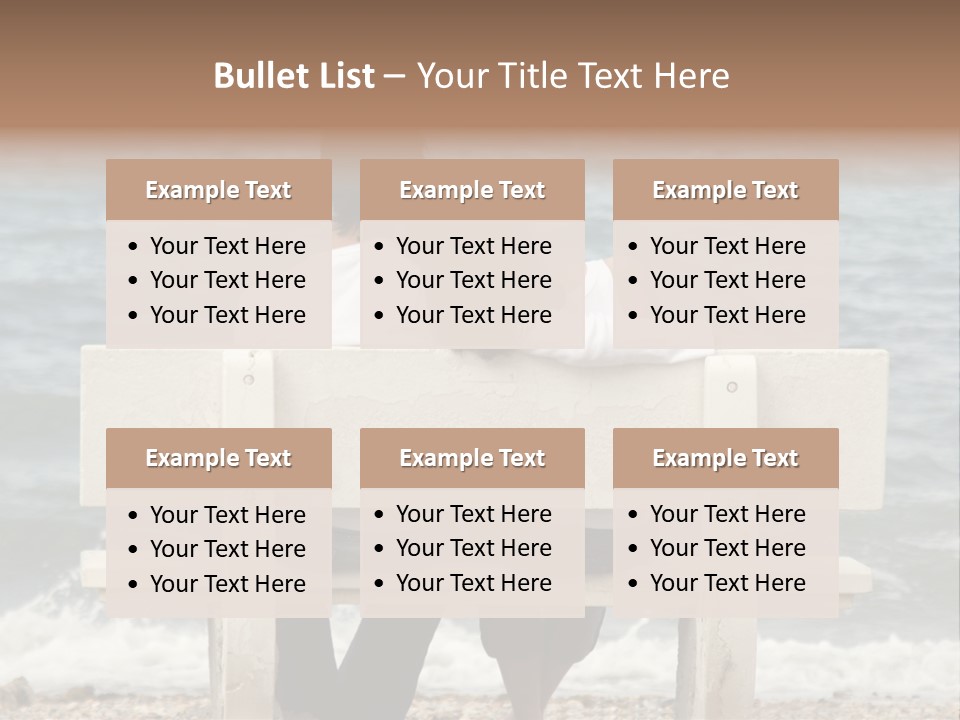 Couple On Bench PowerPoint Template