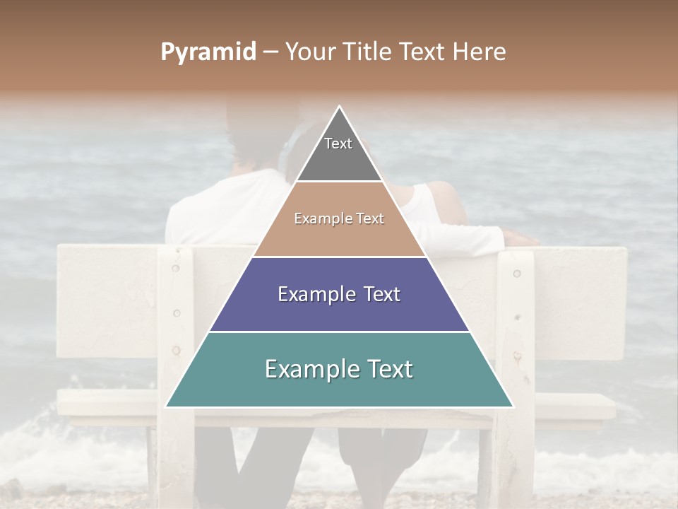 Couple On Bench PowerPoint Template