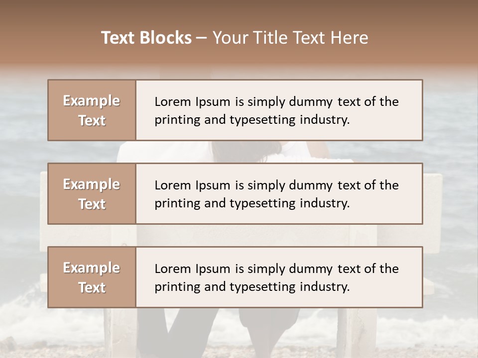 Couple On Bench PowerPoint Template