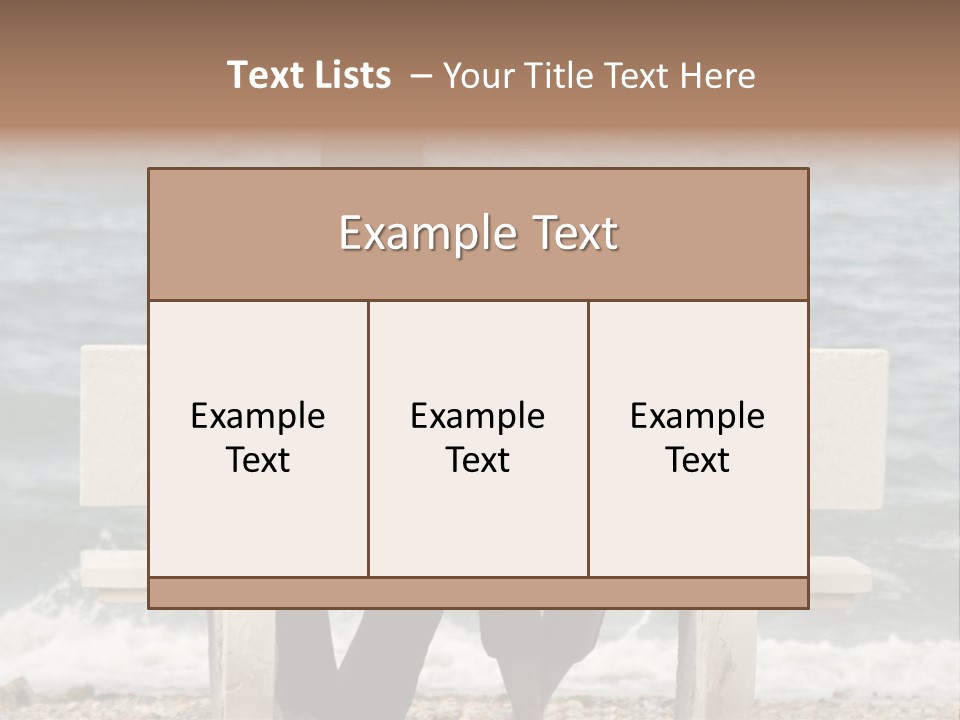 Couple On Bench PowerPoint Template