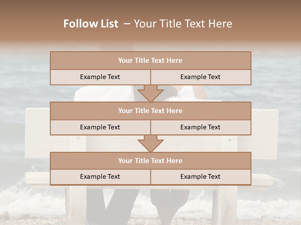 Couple On Bench PowerPoint Template