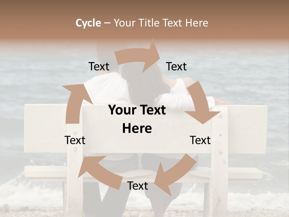 Couple On Bench PowerPoint Template