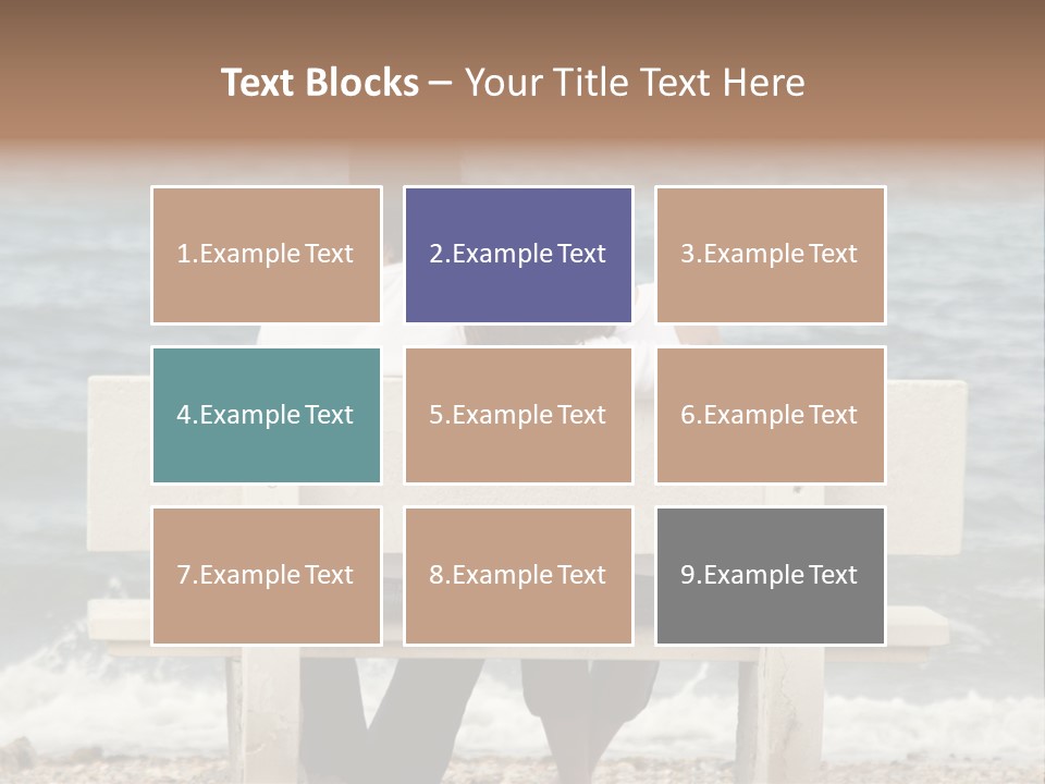 Couple On Bench PowerPoint Template