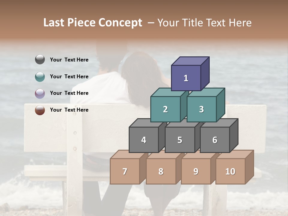 Couple On Bench PowerPoint Template