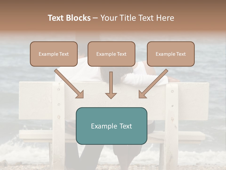 Couple On Bench PowerPoint Template