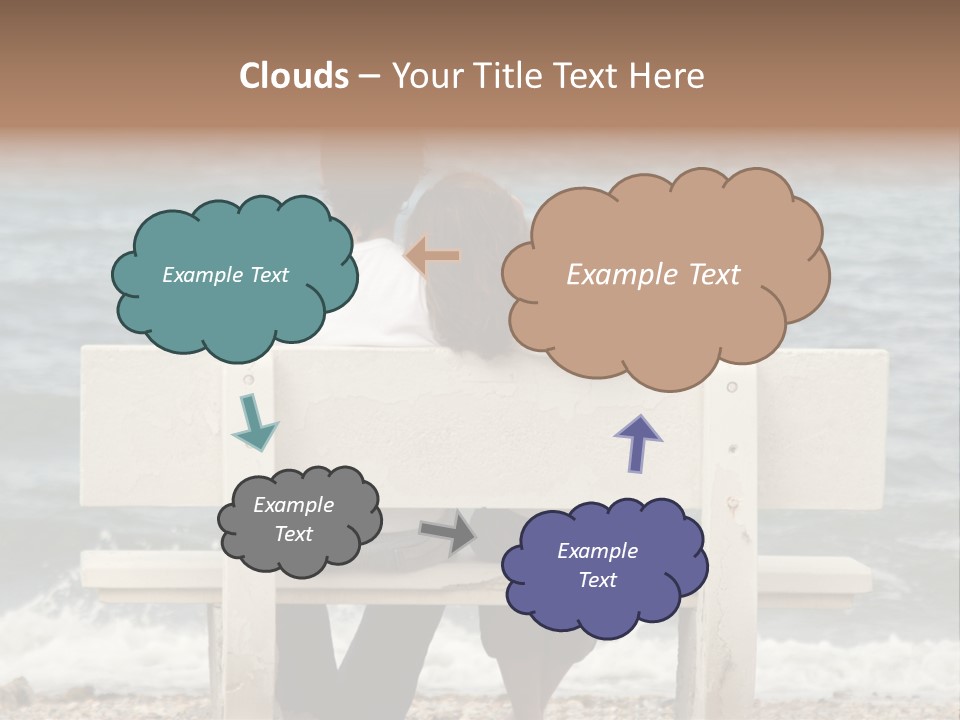 Couple On Bench PowerPoint Template