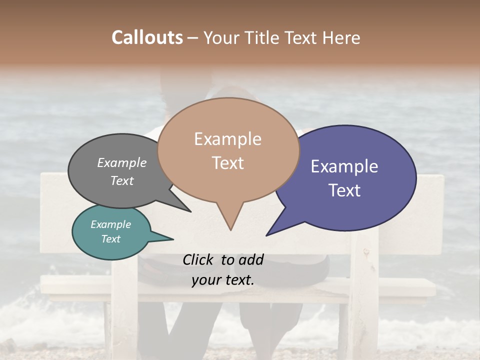 Couple On Bench PowerPoint Template