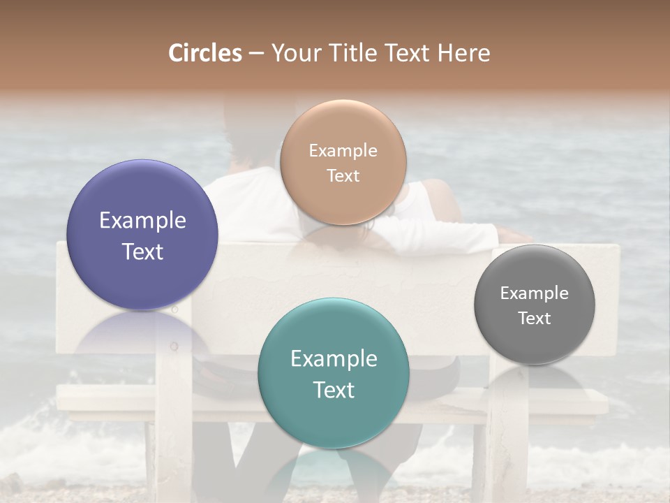 Couple On Bench PowerPoint Template