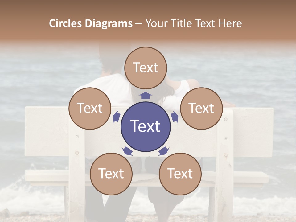 Couple On Bench PowerPoint Template