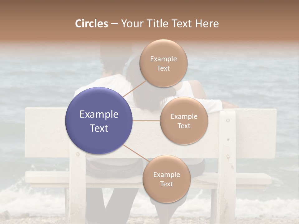 Couple On Bench PowerPoint Template