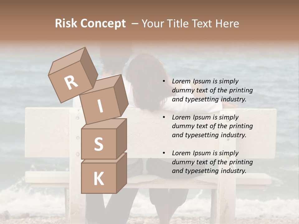 Couple On Bench PowerPoint Template