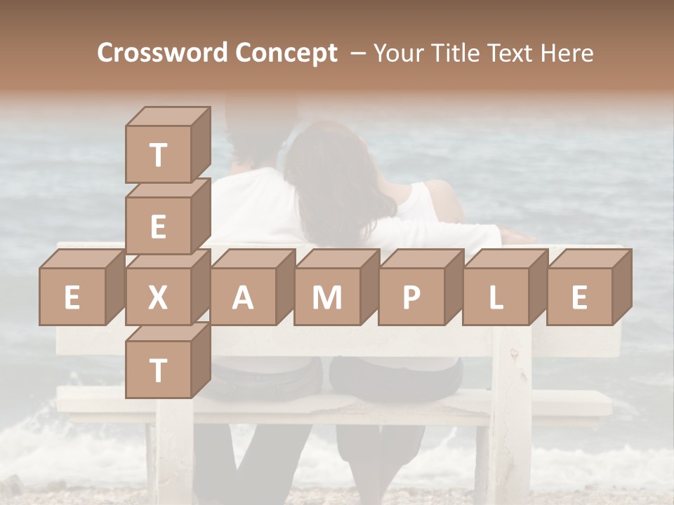 Couple On Bench PowerPoint Template