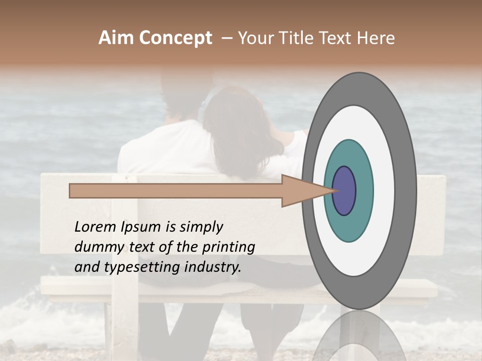 Couple On Bench PowerPoint Template