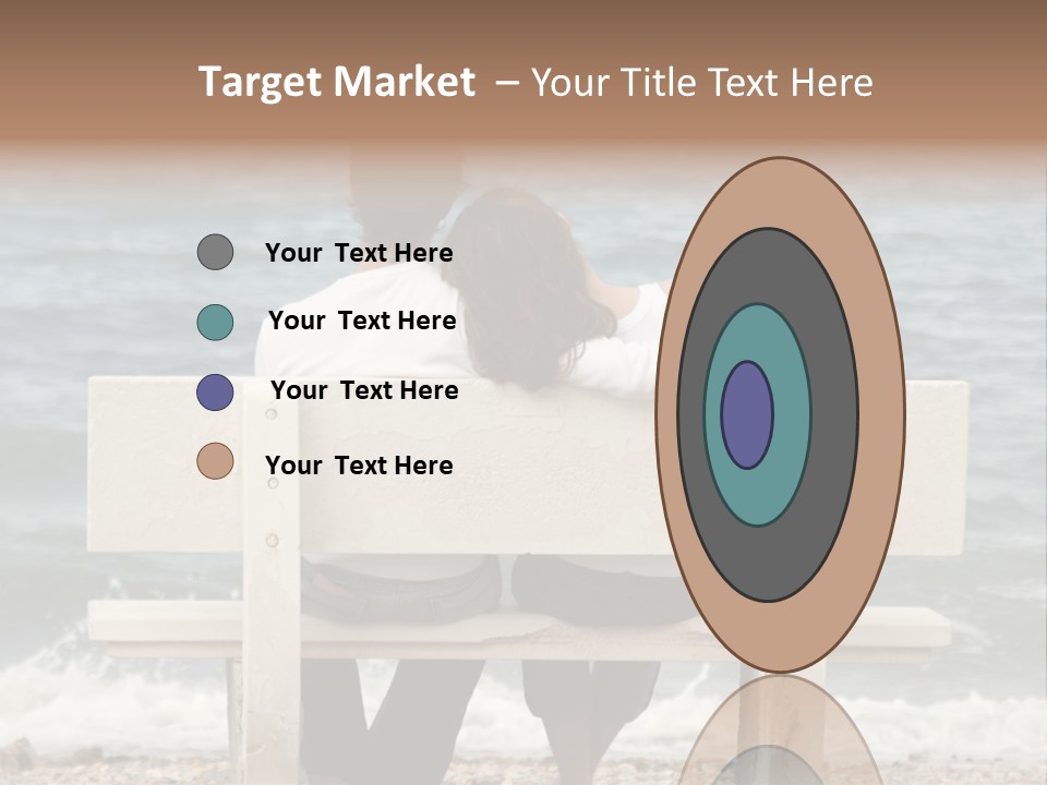 Couple On Bench PowerPoint Template