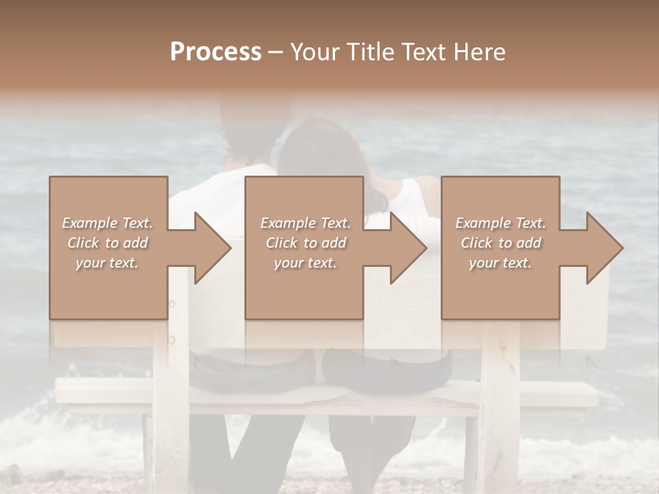 Couple On Bench PowerPoint Template