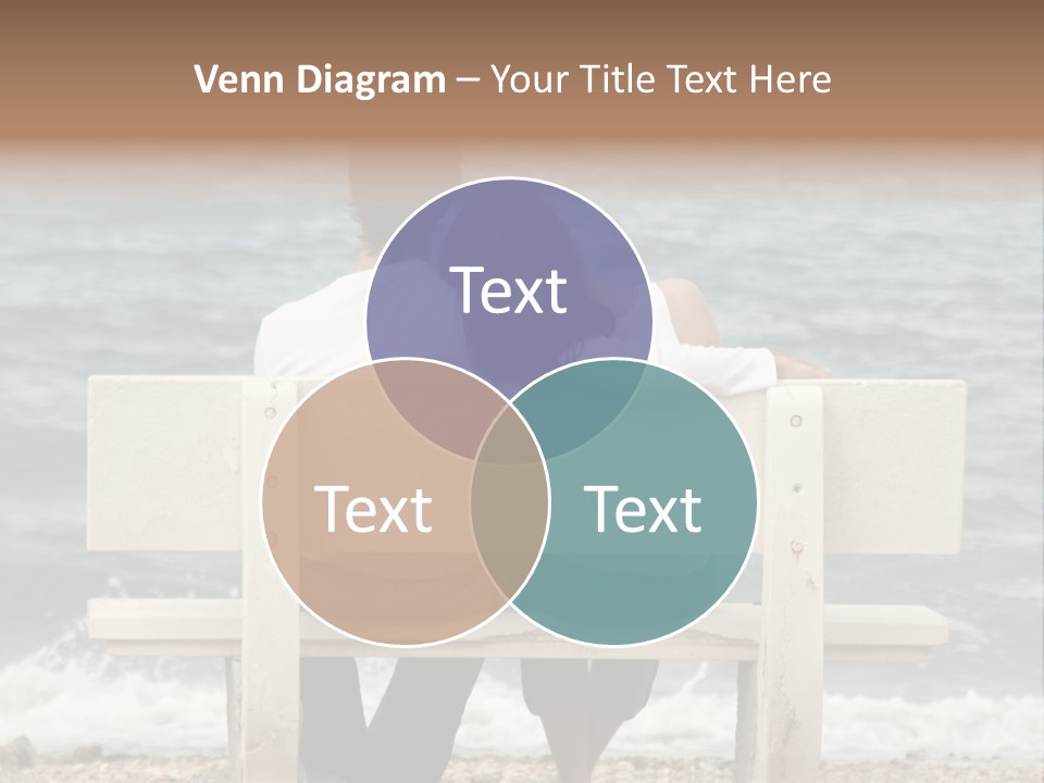 Couple On Bench PowerPoint Template