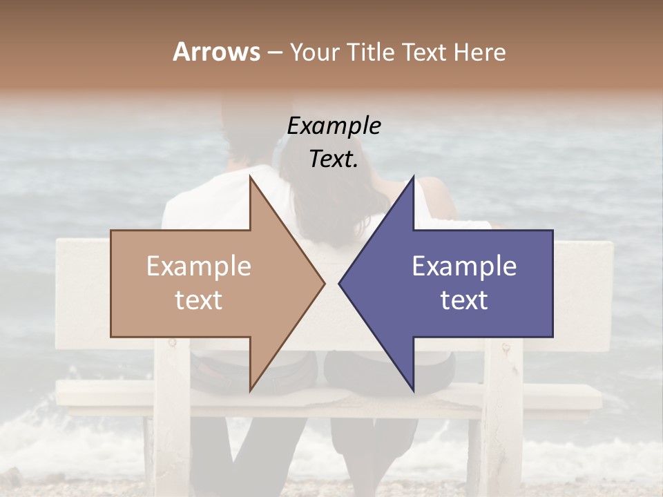 Couple On Bench PowerPoint Template