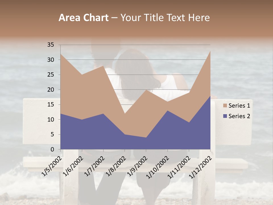 Couple On Bench PowerPoint Template