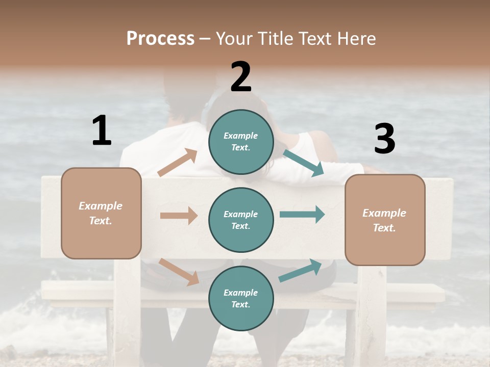 Couple On Bench PowerPoint Template