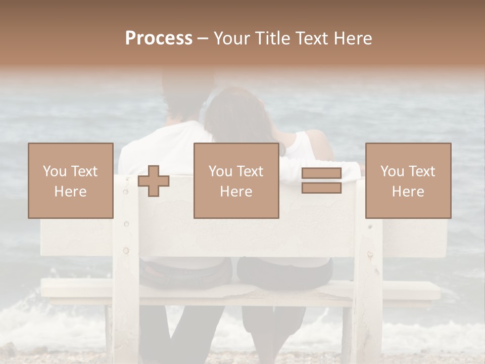 Couple On Bench PowerPoint Template