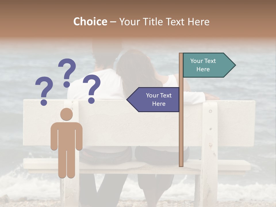 Couple On Bench PowerPoint Template