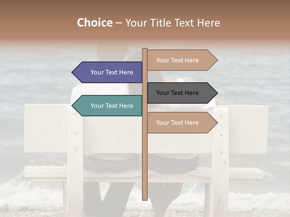 Couple On Bench PowerPoint Template