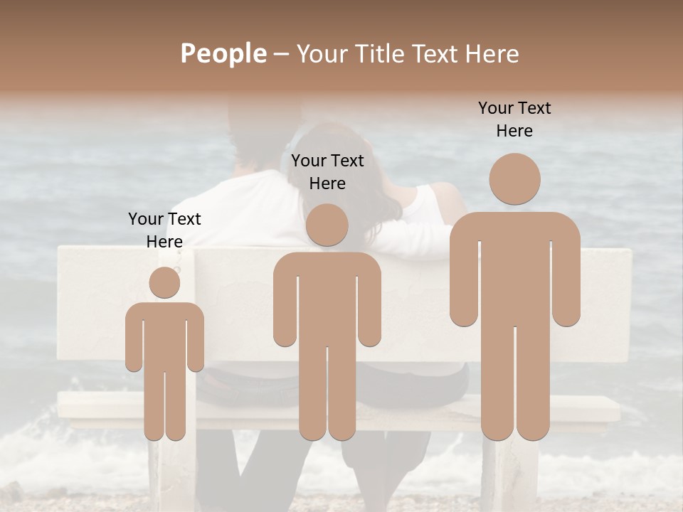 Couple On Bench PowerPoint Template