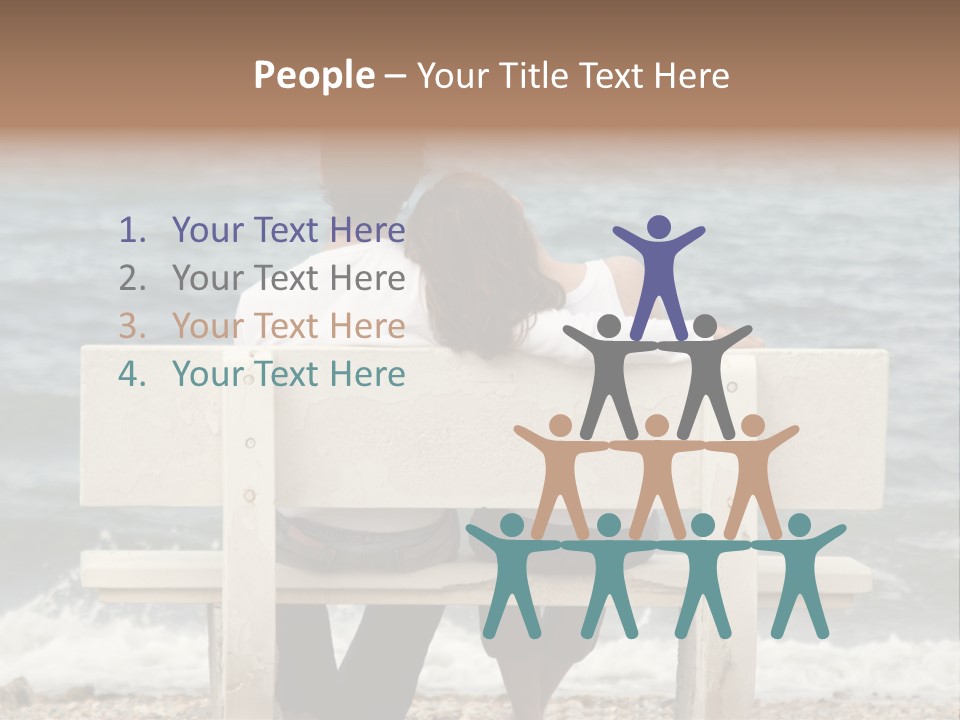 Couple On Bench PowerPoint Template