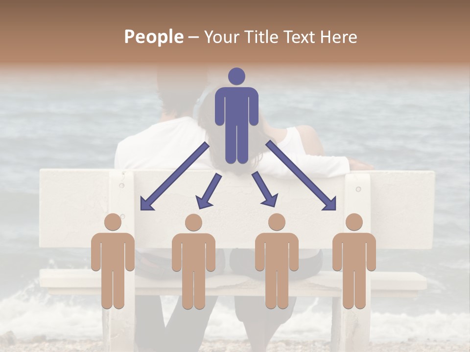 Couple On Bench PowerPoint Template