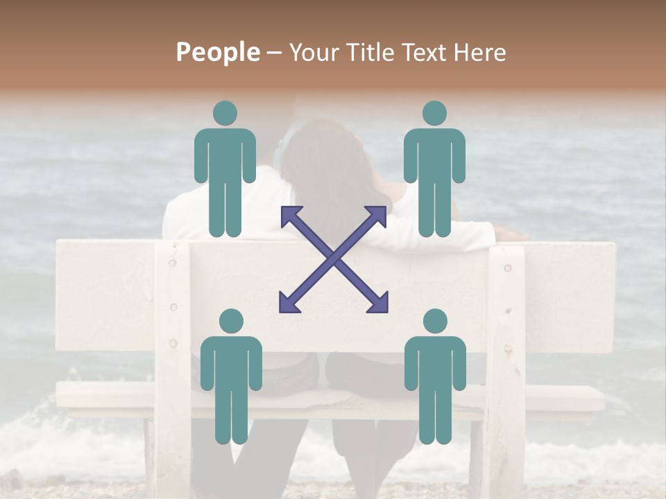 Couple On Bench PowerPoint Template