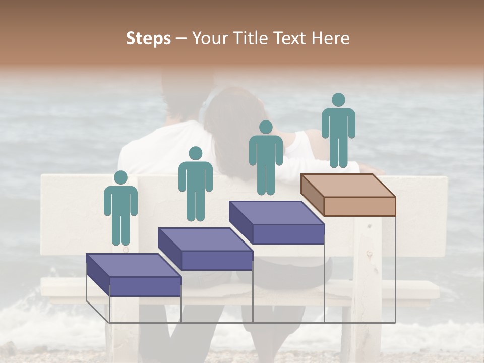 Couple On Bench PowerPoint Template