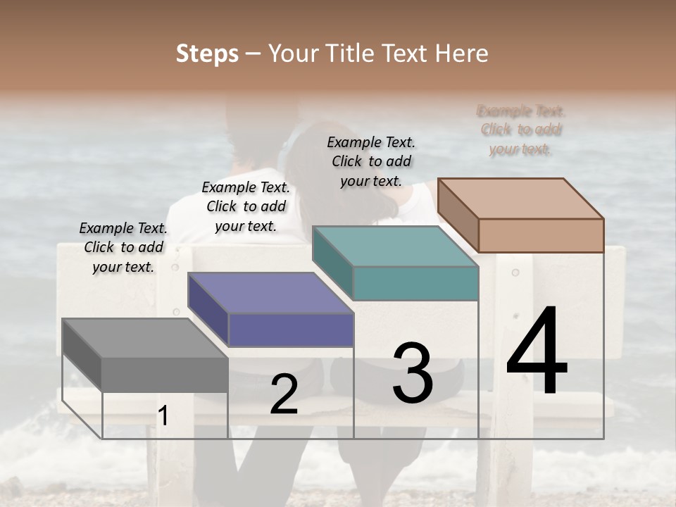 Couple On Bench PowerPoint Template