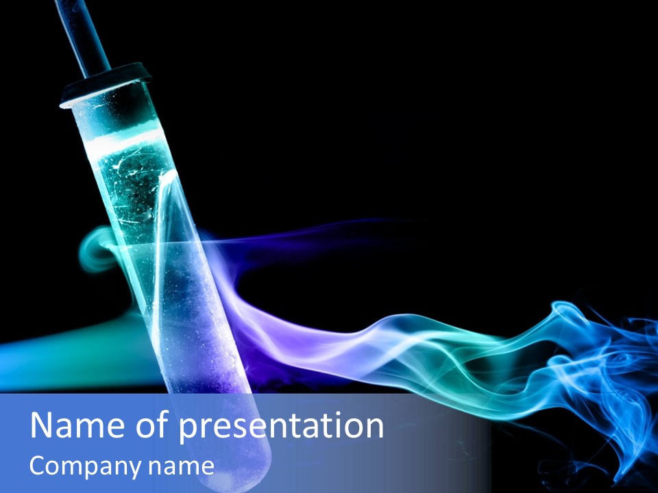 A Pipe With Smoke Coming Out Of It On A Black Background PowerPoint Template