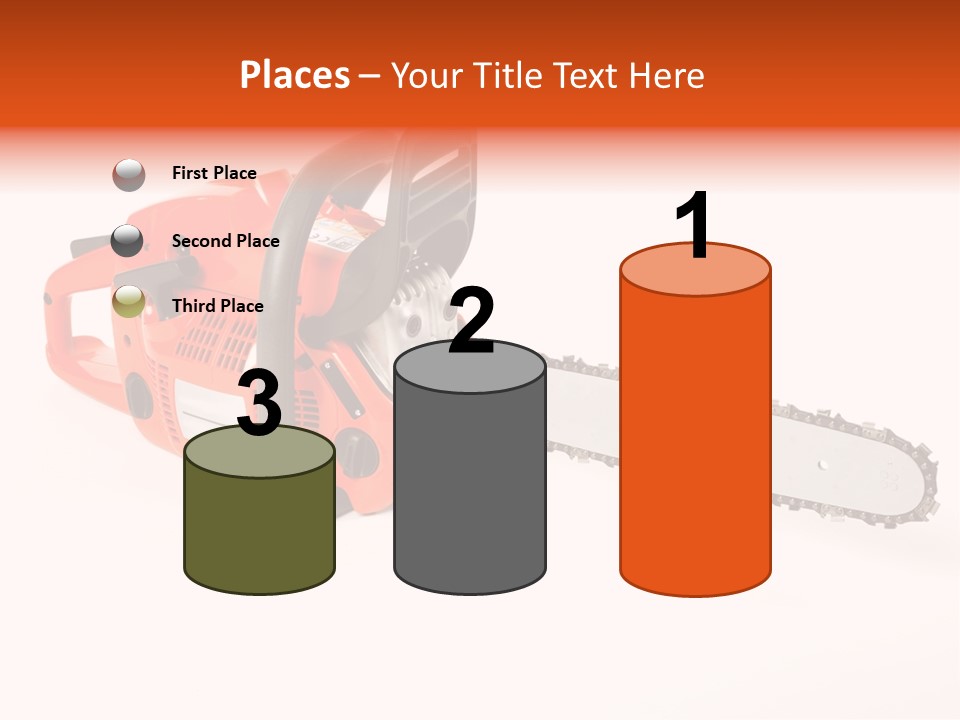 A Nice Chainsaw For Heavy Wood Cutting PowerPoint Template