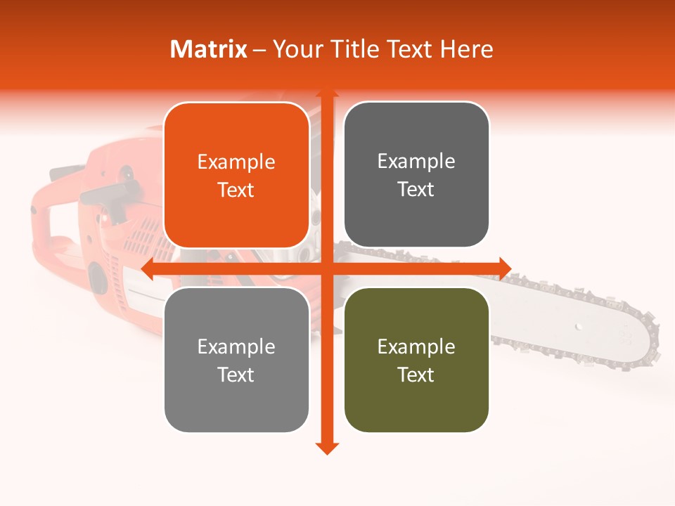 A Nice Chainsaw For Heavy Wood Cutting PowerPoint Template