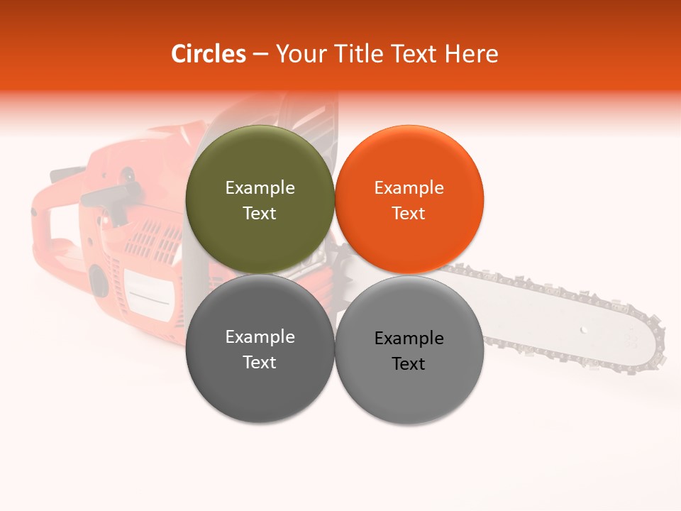 A Nice Chainsaw For Heavy Wood Cutting PowerPoint Template