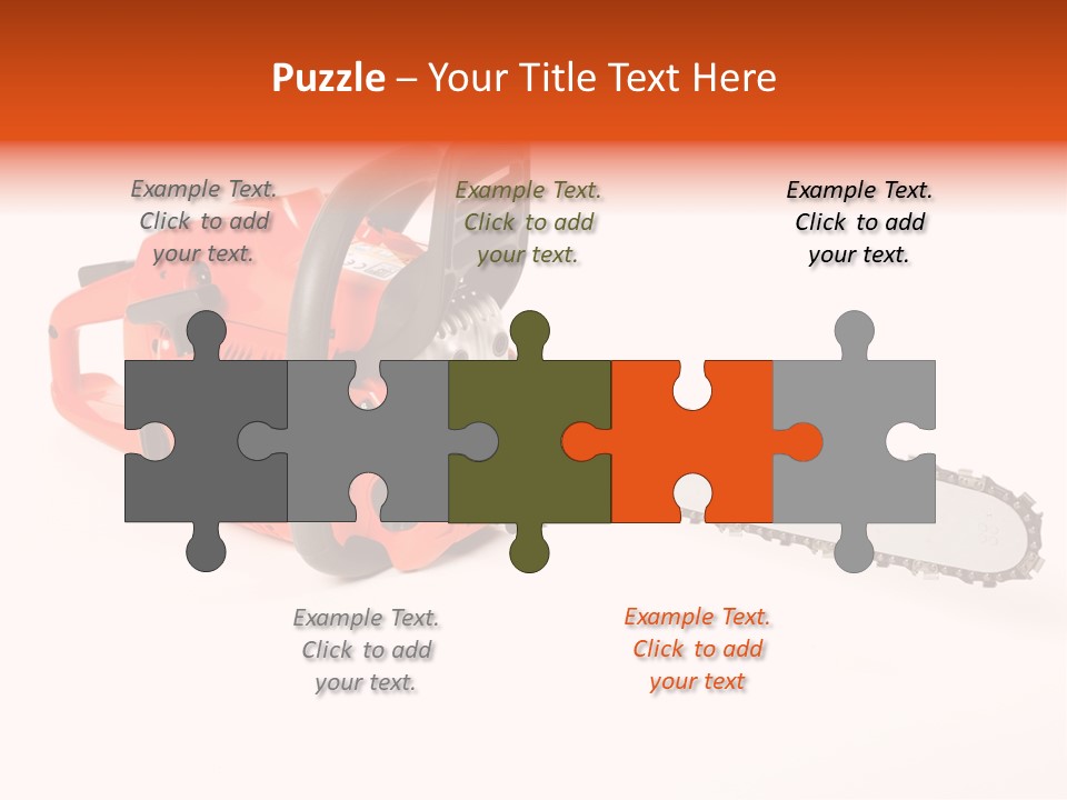 A Nice Chainsaw For Heavy Wood Cutting PowerPoint Template