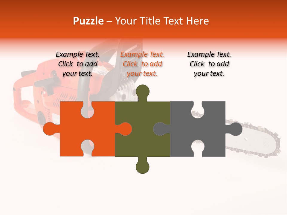 A Nice Chainsaw For Heavy Wood Cutting PowerPoint Template