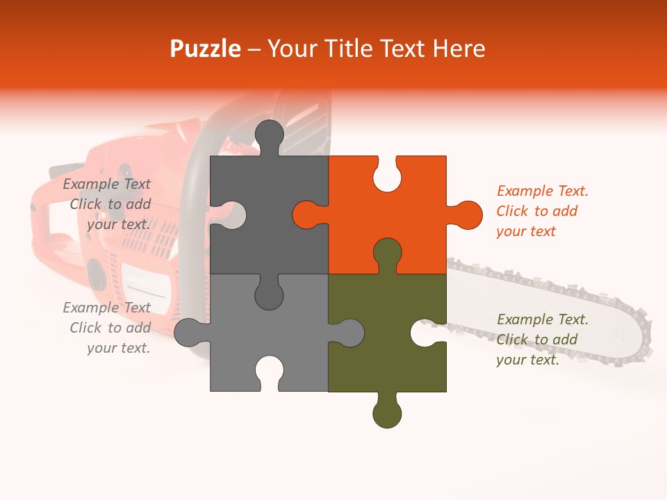 A Nice Chainsaw For Heavy Wood Cutting PowerPoint Template