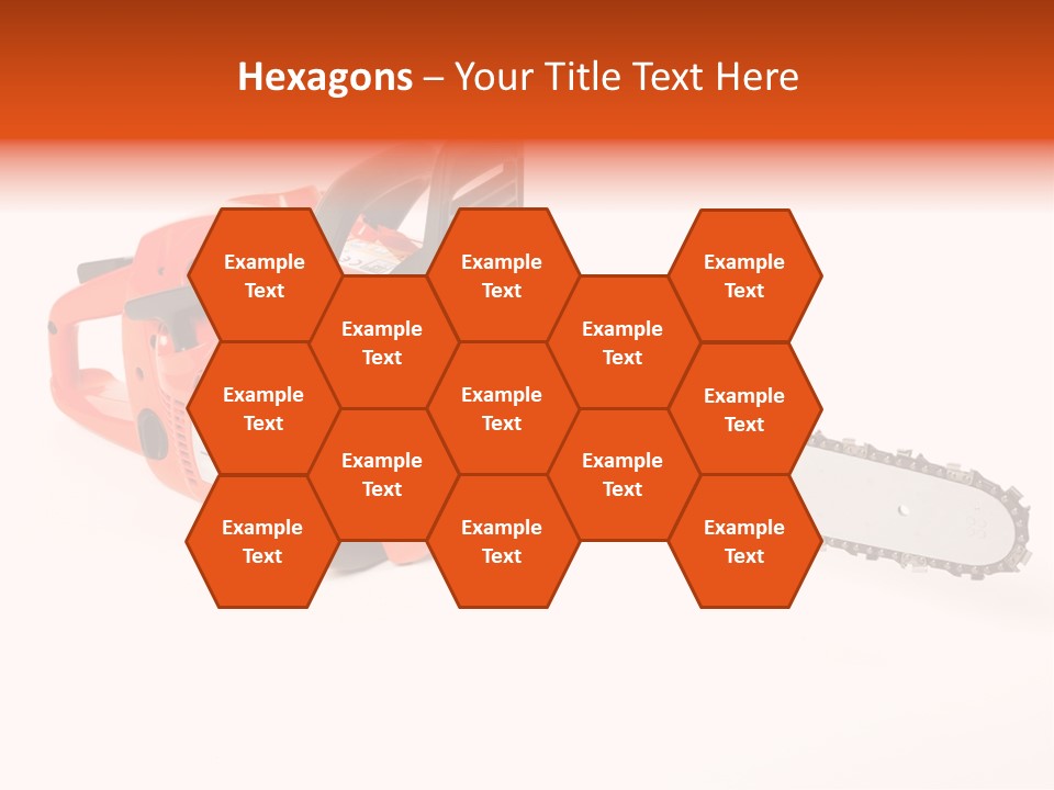 A Nice Chainsaw For Heavy Wood Cutting PowerPoint Template