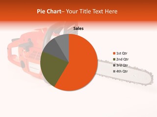 A Nice Chainsaw For Heavy Wood Cutting PowerPoint Template