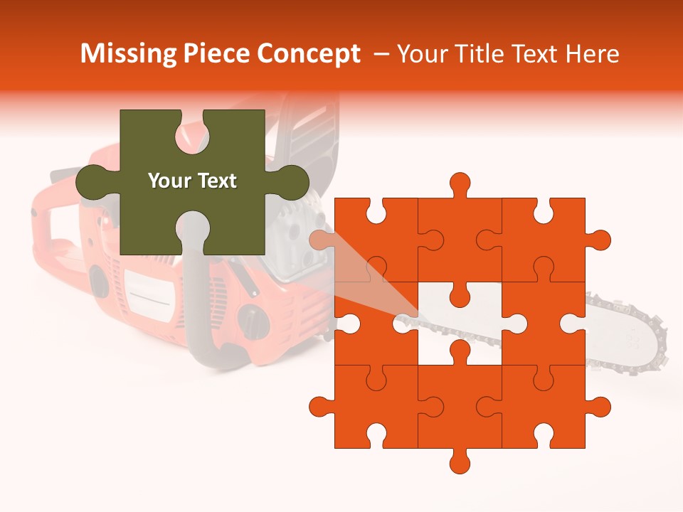 A Nice Chainsaw For Heavy Wood Cutting PowerPoint Template