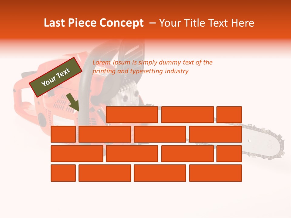 A Nice Chainsaw For Heavy Wood Cutting PowerPoint Template