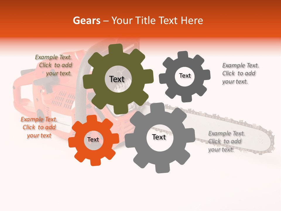 A Nice Chainsaw For Heavy Wood Cutting PowerPoint Template