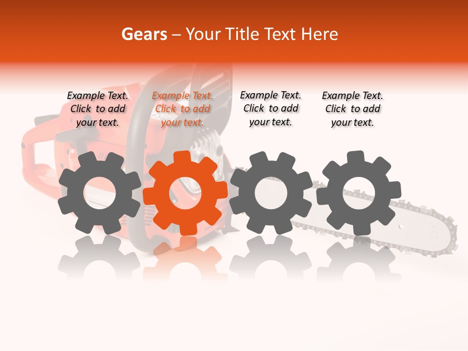 A Nice Chainsaw For Heavy Wood Cutting PowerPoint Template