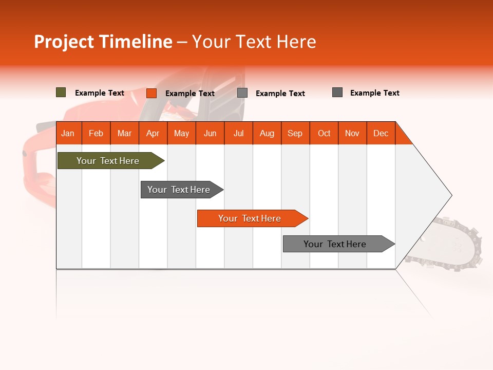 A Nice Chainsaw For Heavy Wood Cutting PowerPoint Template