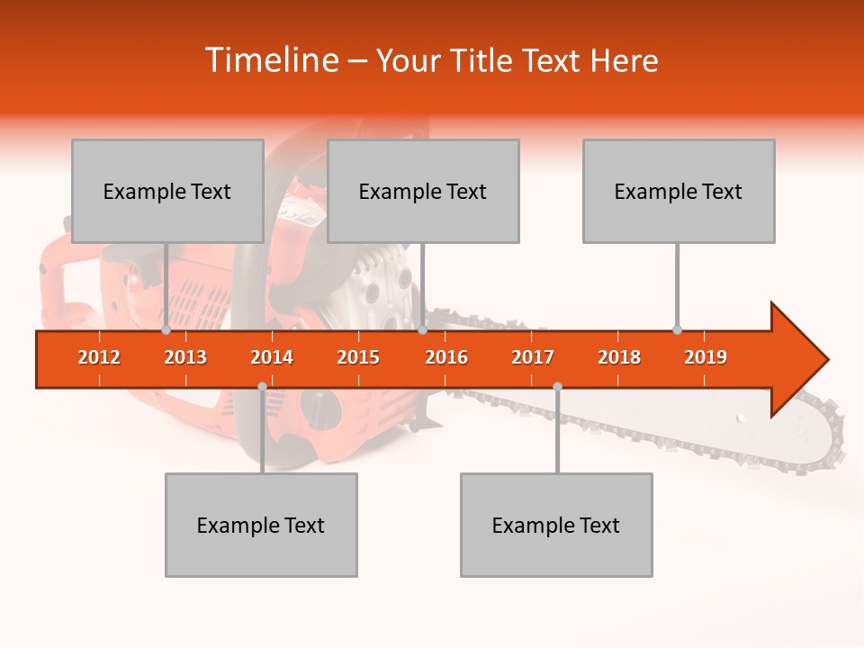 A Nice Chainsaw For Heavy Wood Cutting PowerPoint Template