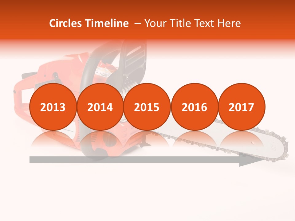 A Nice Chainsaw For Heavy Wood Cutting PowerPoint Template