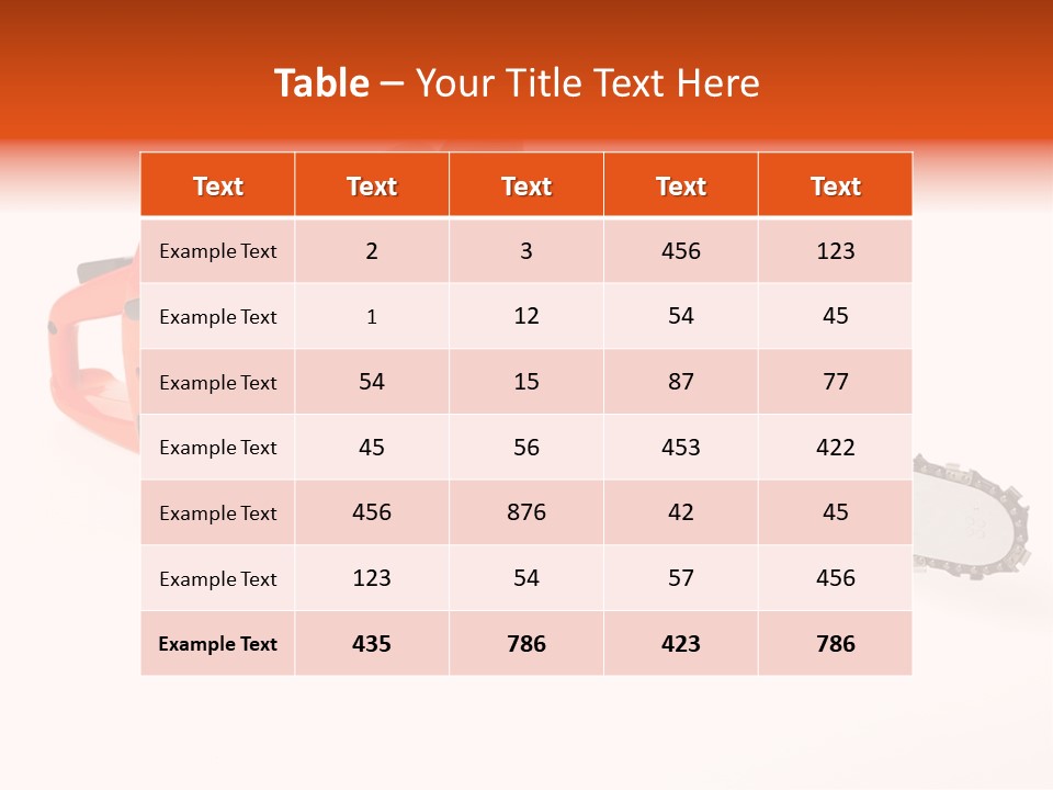 A Nice Chainsaw For Heavy Wood Cutting PowerPoint Template