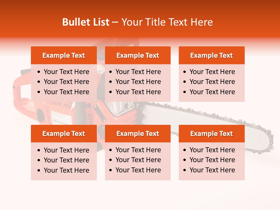 A Nice Chainsaw For Heavy Wood Cutting PowerPoint Template